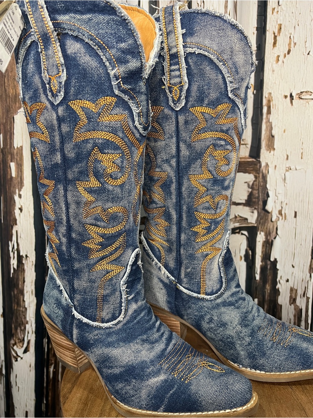 Denim Cowgirl boots By Dingo - Picture 2 of 9
